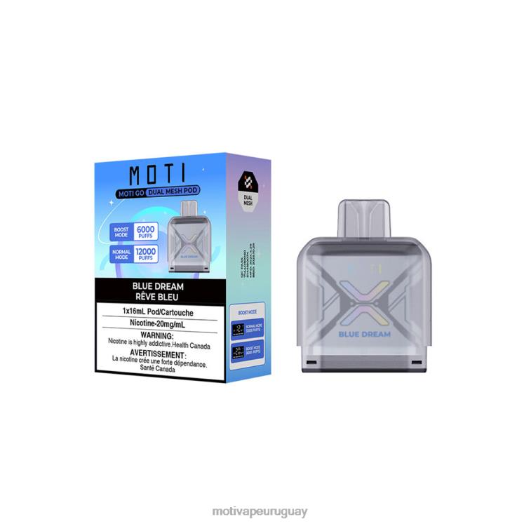 MOTI Go Pro vaina desechable Moti vape amazon - V60LL93 sueño azul