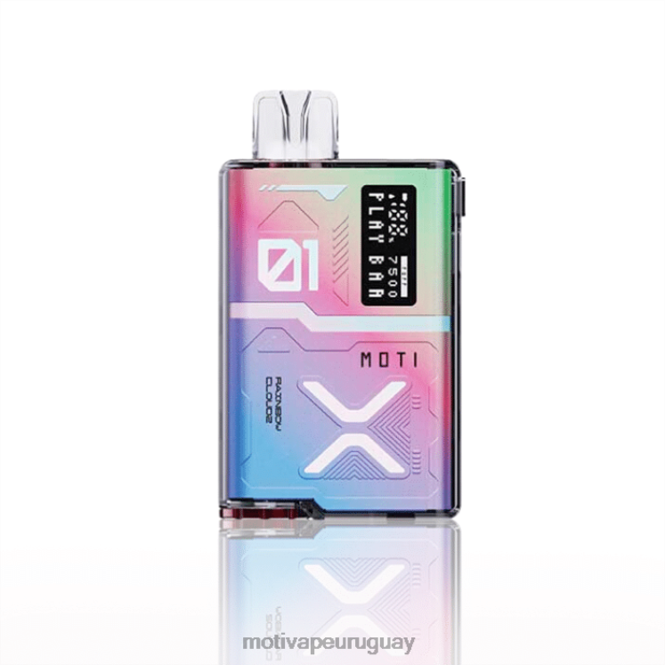 MOTI Play Bar 7500 vaporizadores desechables (5%, 7500 inhalaciones) Moti vape precio - V60LL57 nube arcoiris