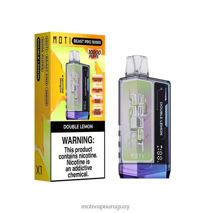 MOTI Beast Pro vaporizador desechable (5%, 10000 inhalaciones) Moti vape amazon - V60LL43 doble limon