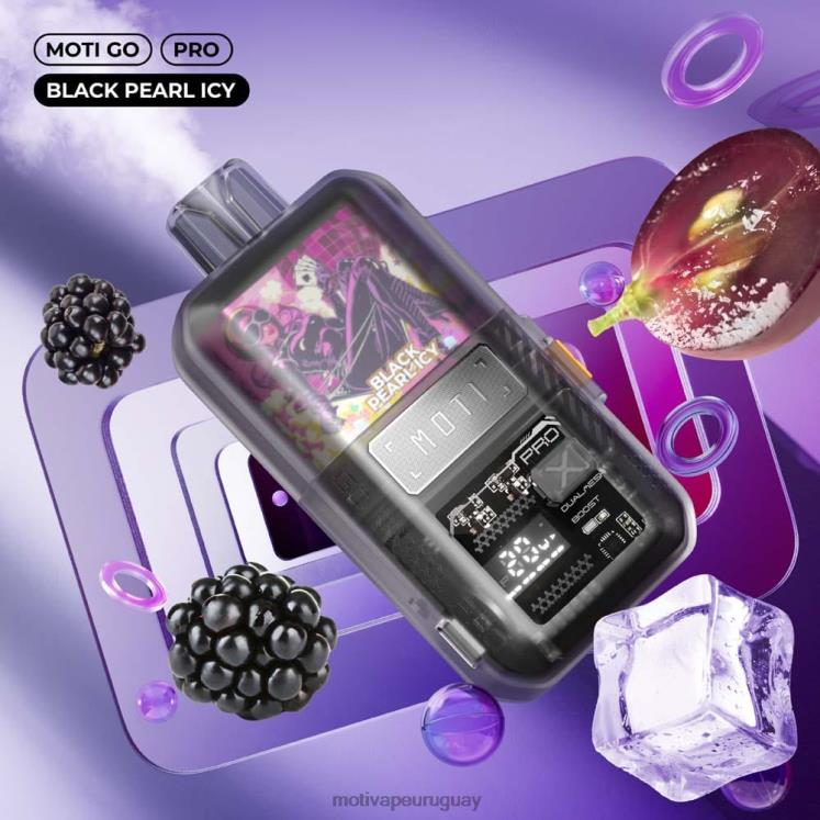 MOTI Go Pro vaporizador desechable (5%, 12000 inhalaciones) Moti precio Uruguay - V60LL12 perla negra helada
