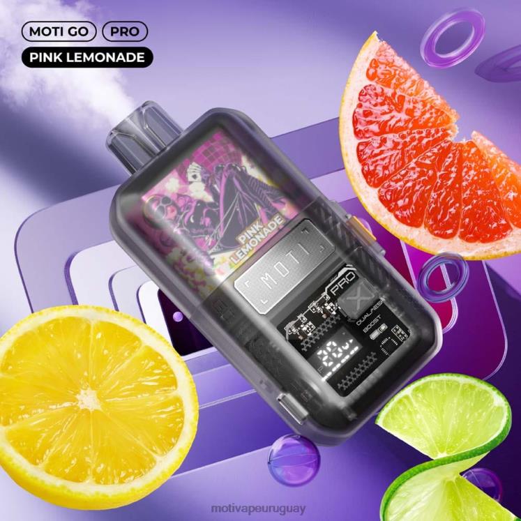 MOTI Go Pro vaporizador desechable (5%, 12000 inhalaciones) Moti vape recargable - V60LL18 limonada rosa