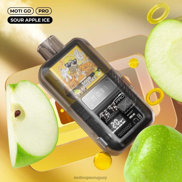MOTI Go Pro vaporizador desechable (5%, 12000 inhalaciones) vaper Moti precio - V60LL20 hielo de manzana agria