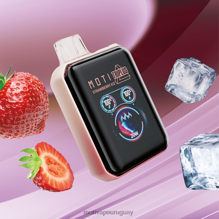 MOTI Triplus Vape desechable de 20k (5%, 20000 inhalaciones) Moti vape Uruguay - V60LL9 hielo de fresa